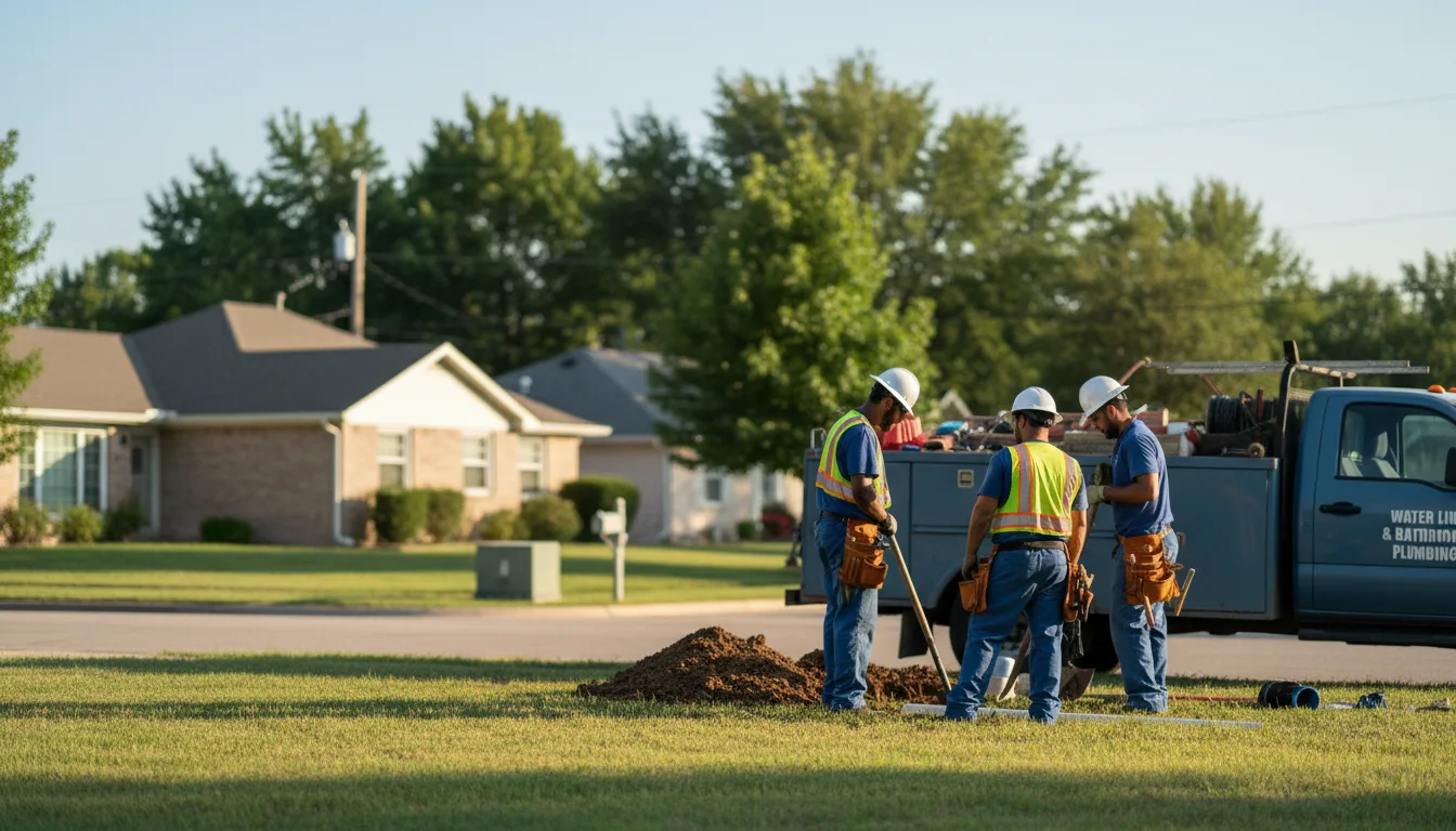 Residential water line and bathroom plumbing service in Waco, NE